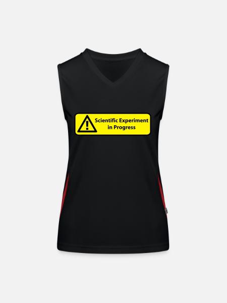Scientific experiment in progress - Funktionelles Kontrast-Tank Top für Frauen - Schwarz/Rot - Vorne