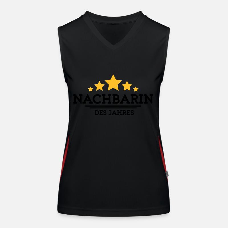 nachbarin des Jahres Funktionelles Kontrast-Tank Top für Frauen