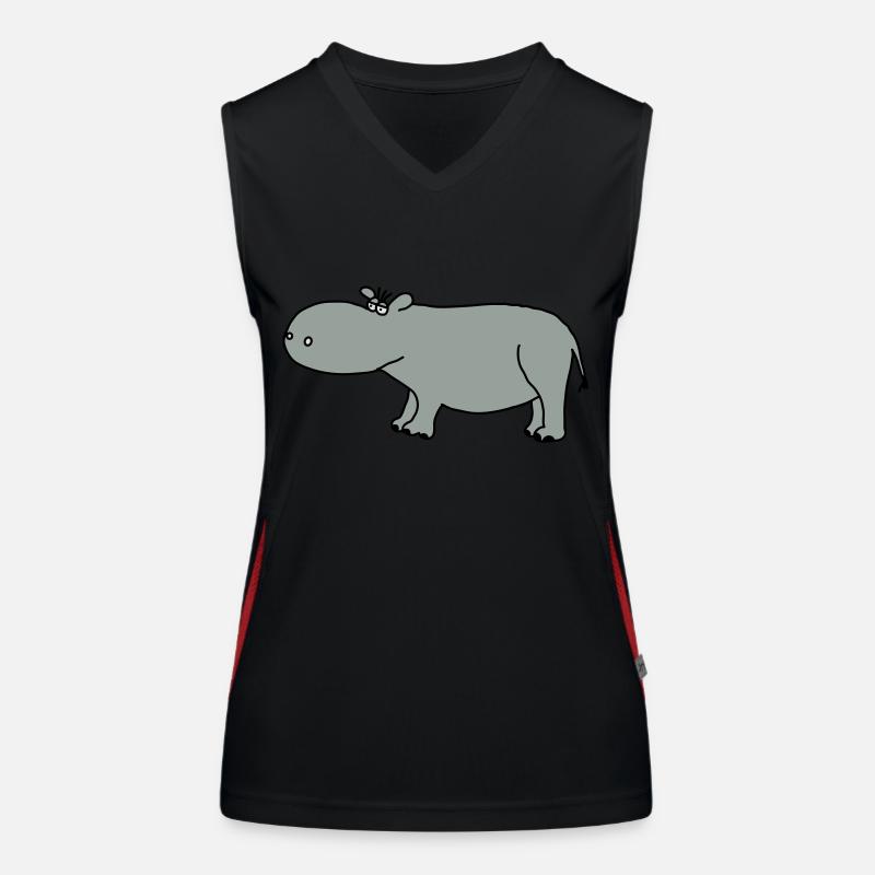 Hippopotamuses Women's Functional Contrast Tank Top