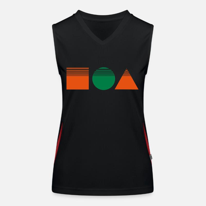 Design rectangle / square / triangle Women's Functional Contrast Tank Top