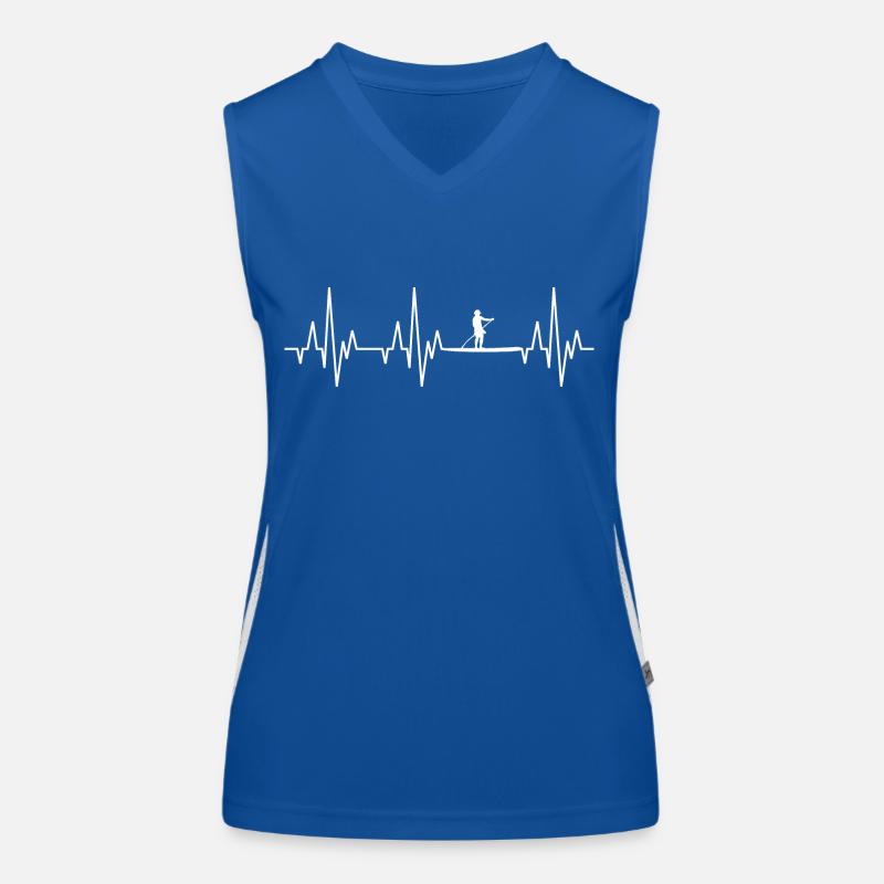 Herzschlag Stand Up Paddling Paddle Stehpaddeln Funktionelles Kontrast-Tank Top für Frauen