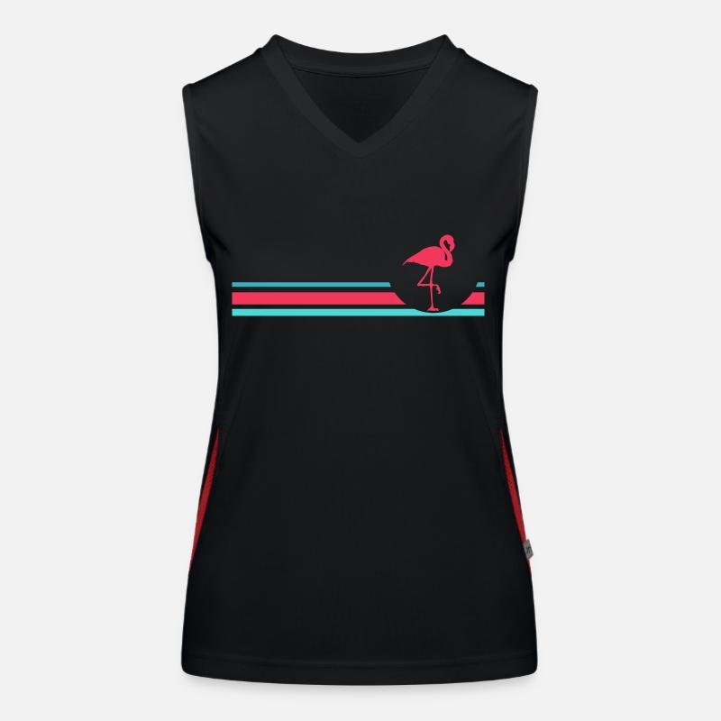 Flamingo Funktionelles Kontrast-Tank Top für Frauen