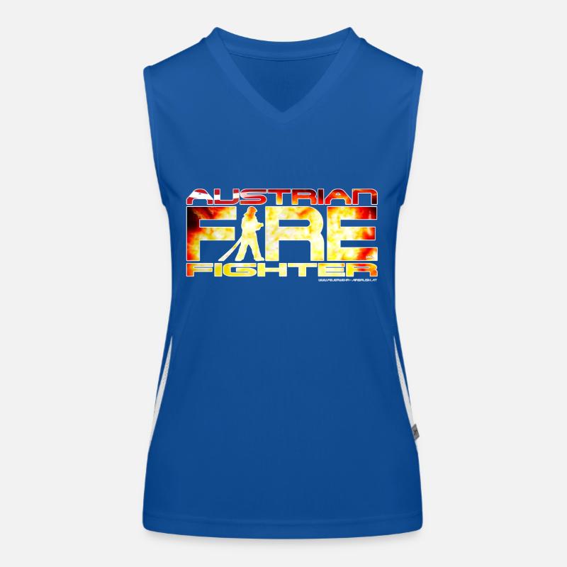 austrian firefighter Logo Funktionelles Kontrast-Tank Top für Frauen