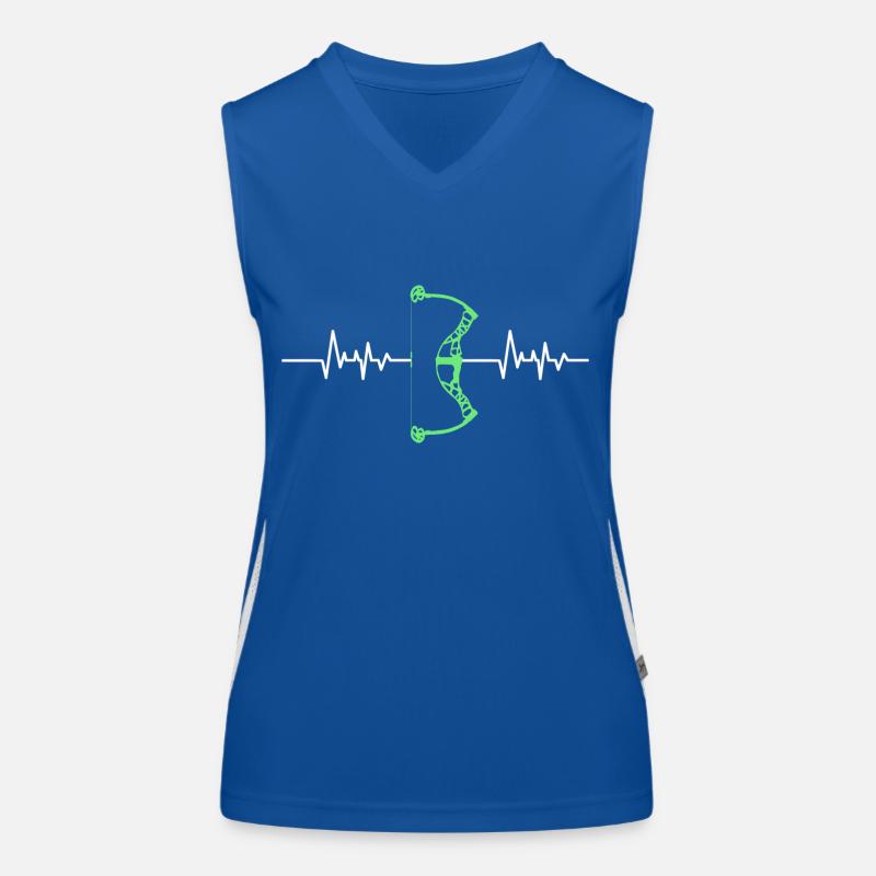 Archery Heartbeat Compound Bow Funktionelles Kontrast-Tank Top für Frauen