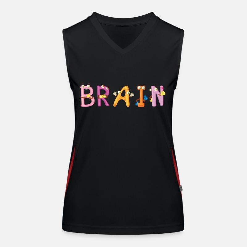 Brain Funktionelles Kontrast-Tank Top für Frauen