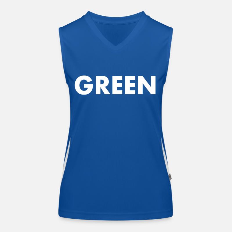Green Women's Functional Contrast Tank Top