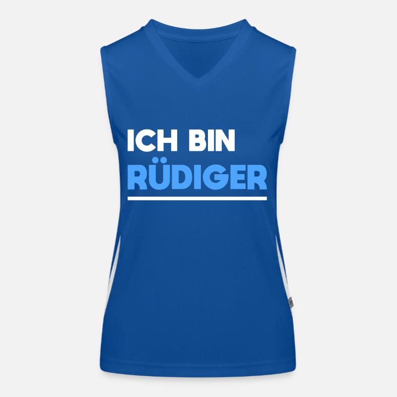 Rüdiger Name Spruch für stolze Rüdiger Funktionelles Kontrast-Tank Top für Frauen