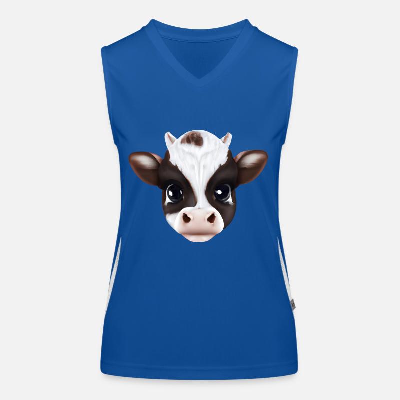 Mignon visage de vache - Ferme Débardeur respirant contrasté Femme
