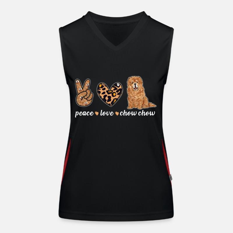 Chow Chow Hund Funktionelles Kontrast-Tank Top für Frauen
