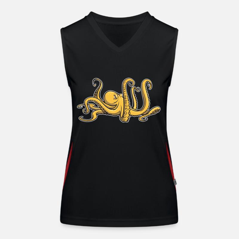I like octopus - eight tentacles - squid Women's Functional Contrast Tank Top