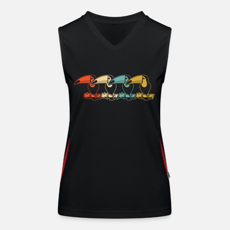 Tukan Vogel Regenwald Funktionelles Kontrast-Tank Top für Frauen