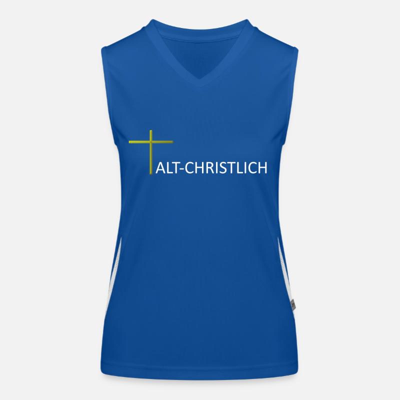 ACH Kreuz ohne Hintergrund 1000 mit Text Funktionelles Kontrast-Tank Top für Frauen
