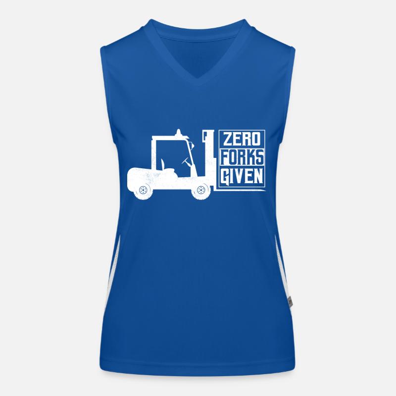 Zero Forks Given Forklift Forklifter Operator Funktionelles Kontrast-Tank Top für Frauen