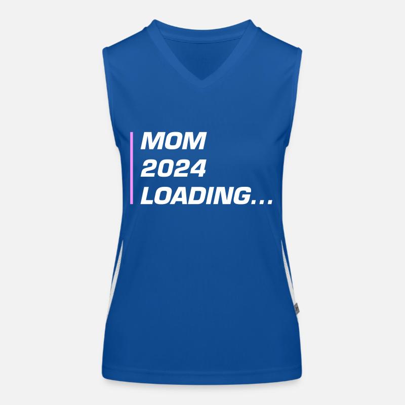 Mama 2024 Loading Mom Funktionelles Kontrast-Tank Top für Frauen