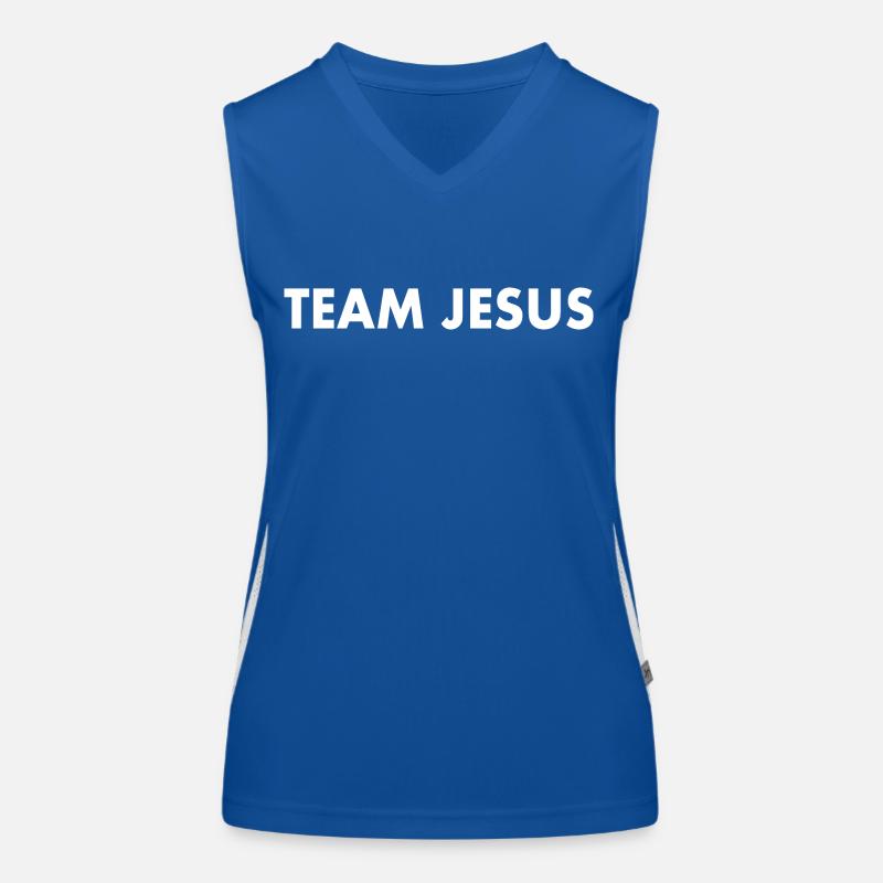 Team jesus Funktionelles Kontrast-Tank Top für Frauen