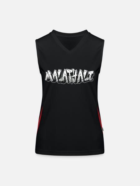 Malatyali - Funktionelles Kontrast-Tank Top für Frauen - Schwarz/Rot - Vorne