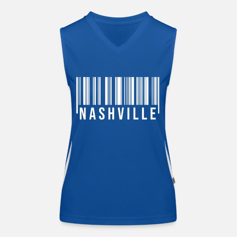 Nashville Barcode Funktionelles Kontrast-Tank Top für Frauen