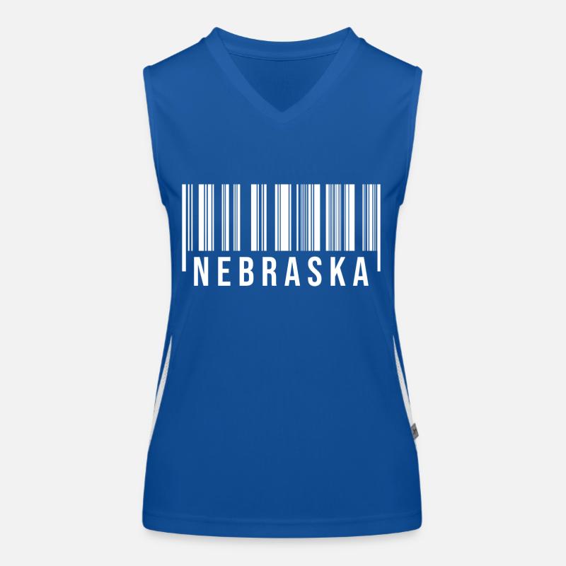 Code-barres du Nebraska Débardeur respirant contrasté Femme