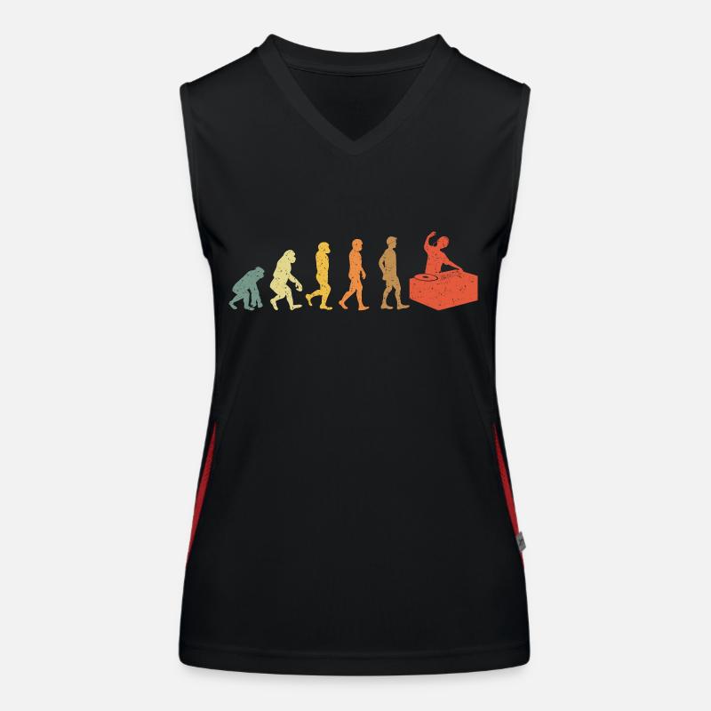 DJ Evolution vintage retro Funktionelles Kontrast-Tank Top für Frauen
