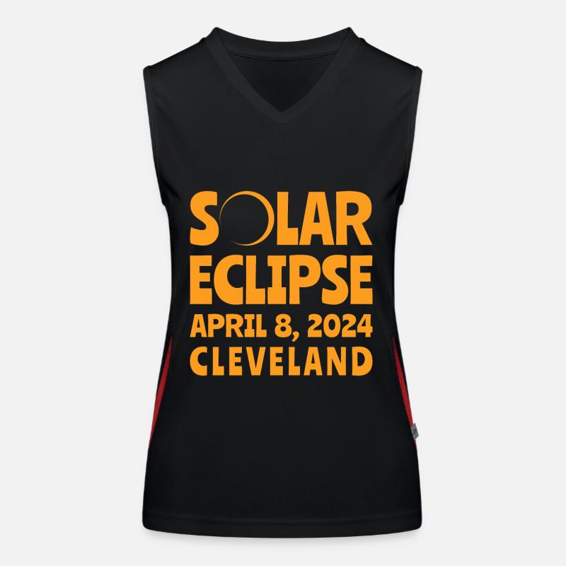 Éclipse solaire 2024 Cleveland, Ohio Débardeur respirant contrasté Femme