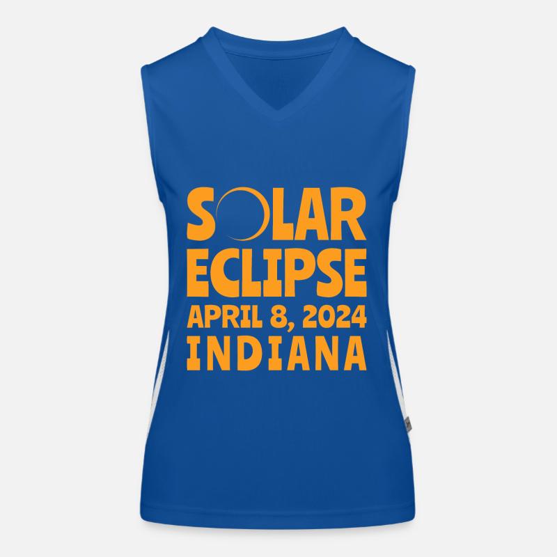 Solar Eclipse 2024 Indiana Women's Functional Contrast Tank Top
