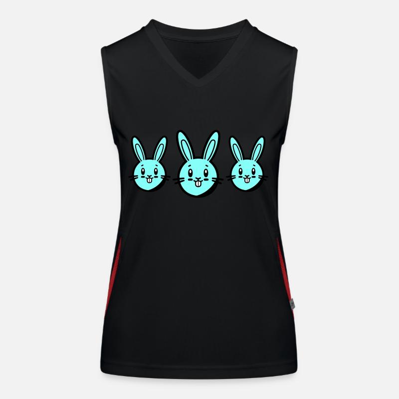 Symbole de Pâques lapin Débardeur respirant contrasté Femme