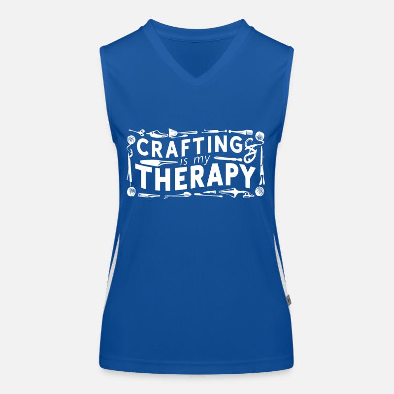 Crafting is my therapy Women's Functional Contrast Tank Top