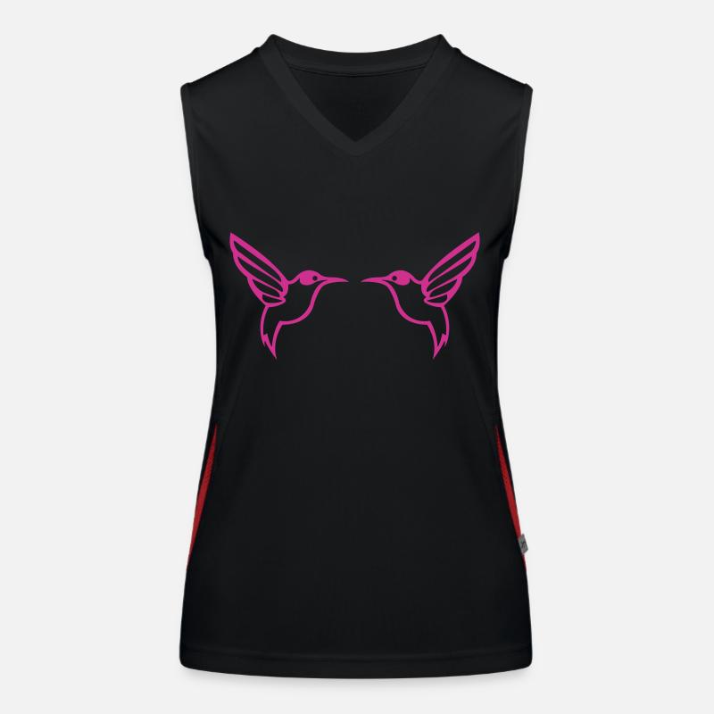 kolibri vogel 2 Funktionelles Kontrast-Tank Top für Frauen