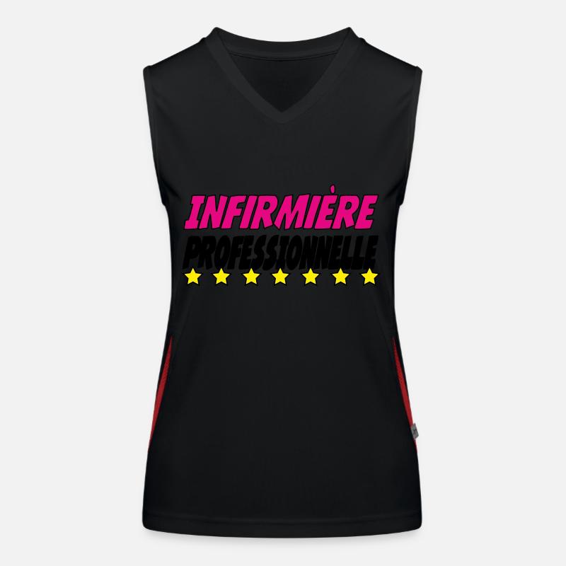 Infirmière PROFESSIONNELLE Débardeur respirant contrasté Femme