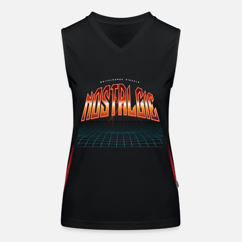 Nostalgie Neon Synthwave Funktionelles Kontrast-Tank Top für Frauen