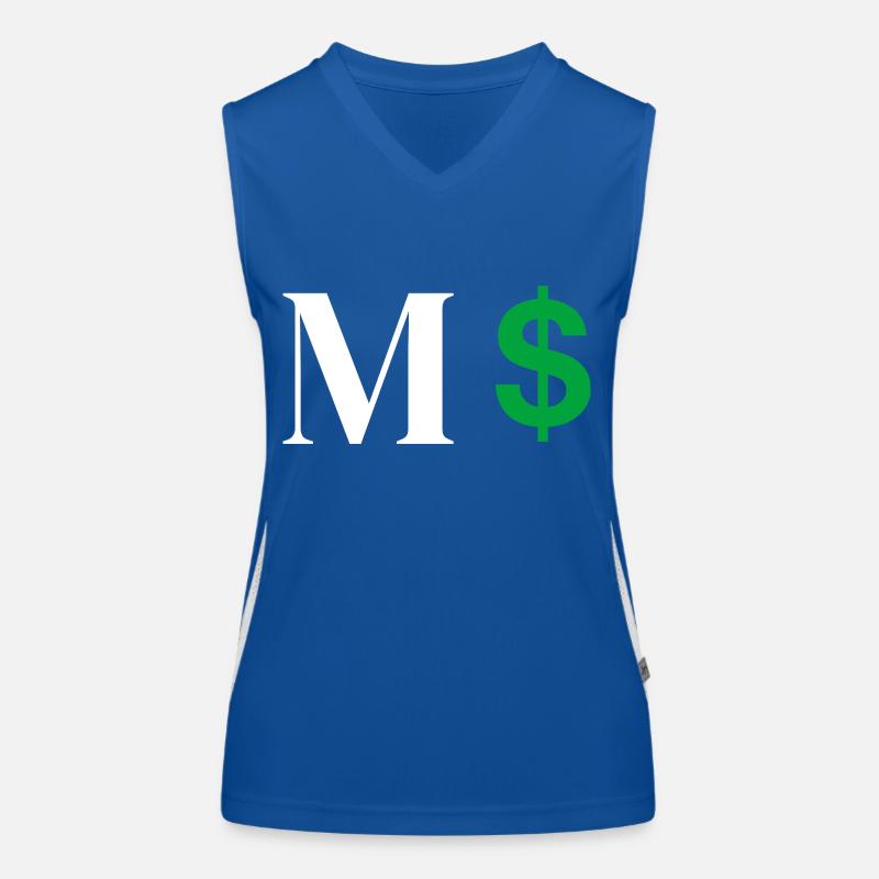 Buchstabe M Dollar Funktionelles Kontrast-Tank Top für Frauen