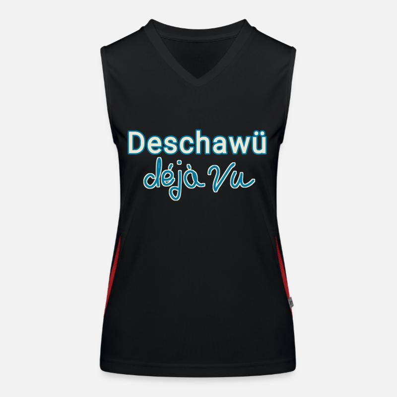 deja vu funny Funktionelles Kontrast-Tank Top für Frauen