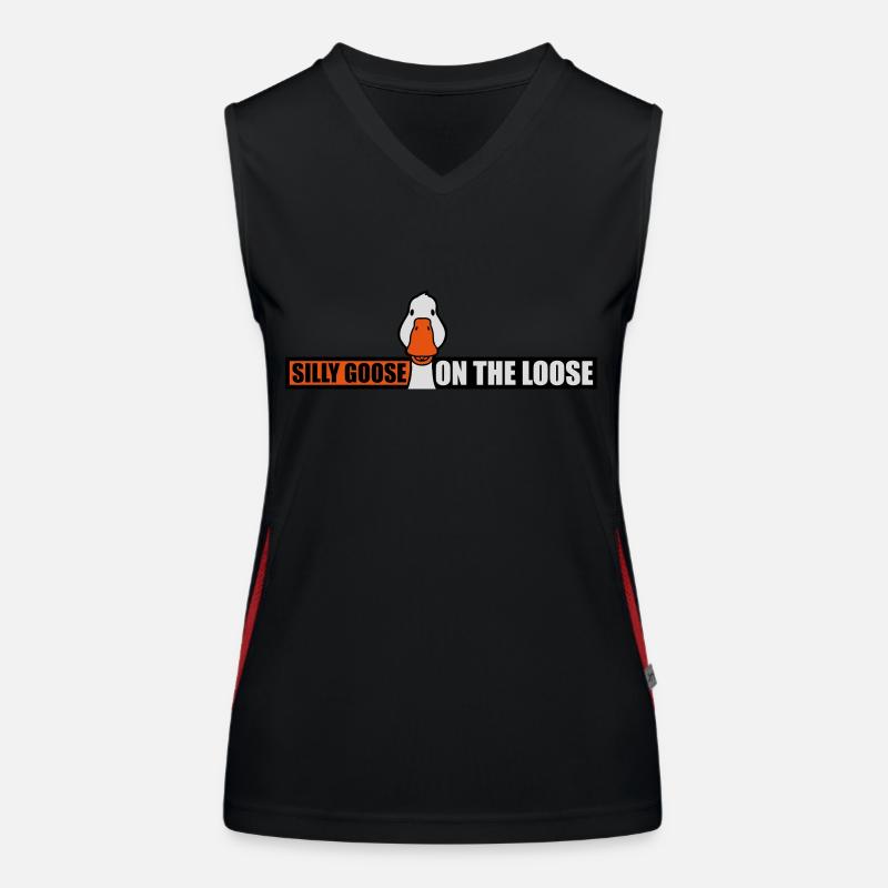 goose on the loose Funktionelles Kontrast-Tank Top für Frauen