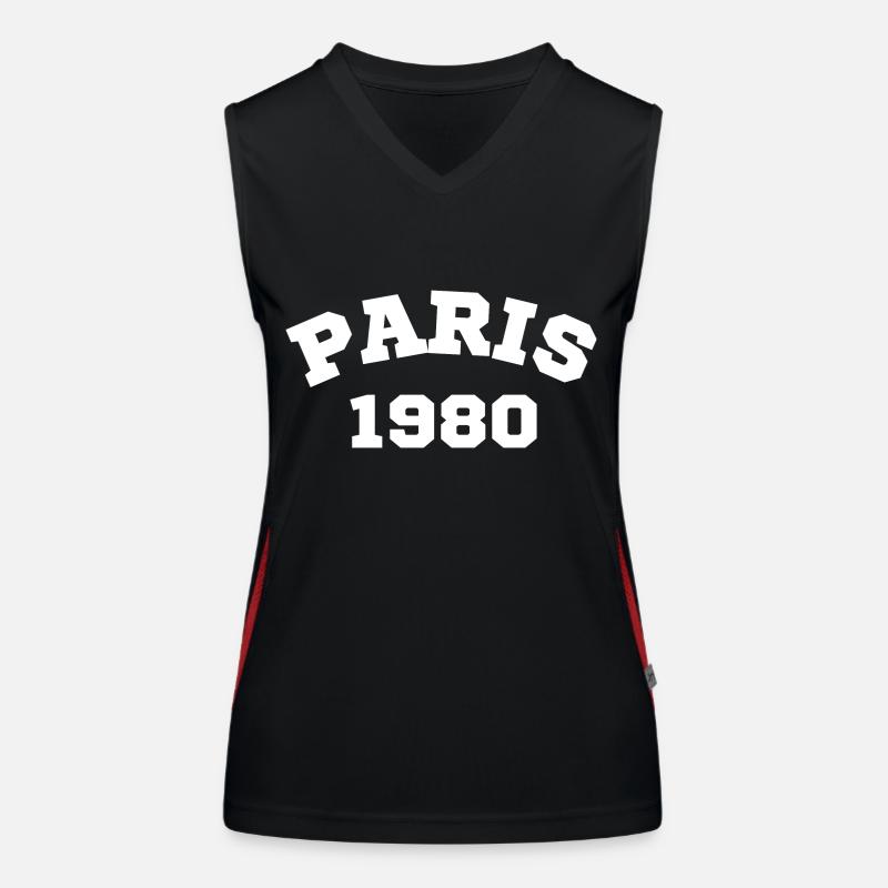 PARIS 1980 - Sonderedition - Design Vintage Funktionelles Kontrast-Tank Top für Frauen