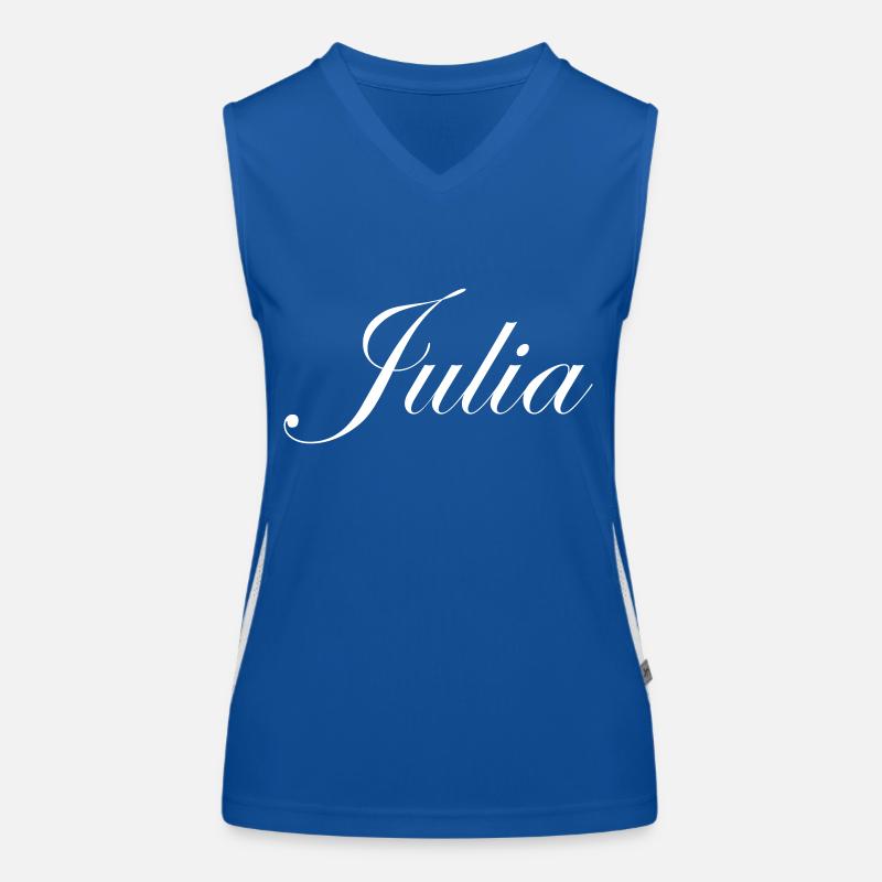 Julia Beautiful Name White Women's Functional Contrast Tank Top