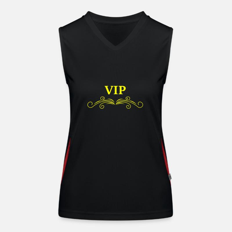 VIP Luxury Gold Logo Funktionelles Kontrast-Tank Top für Frauen