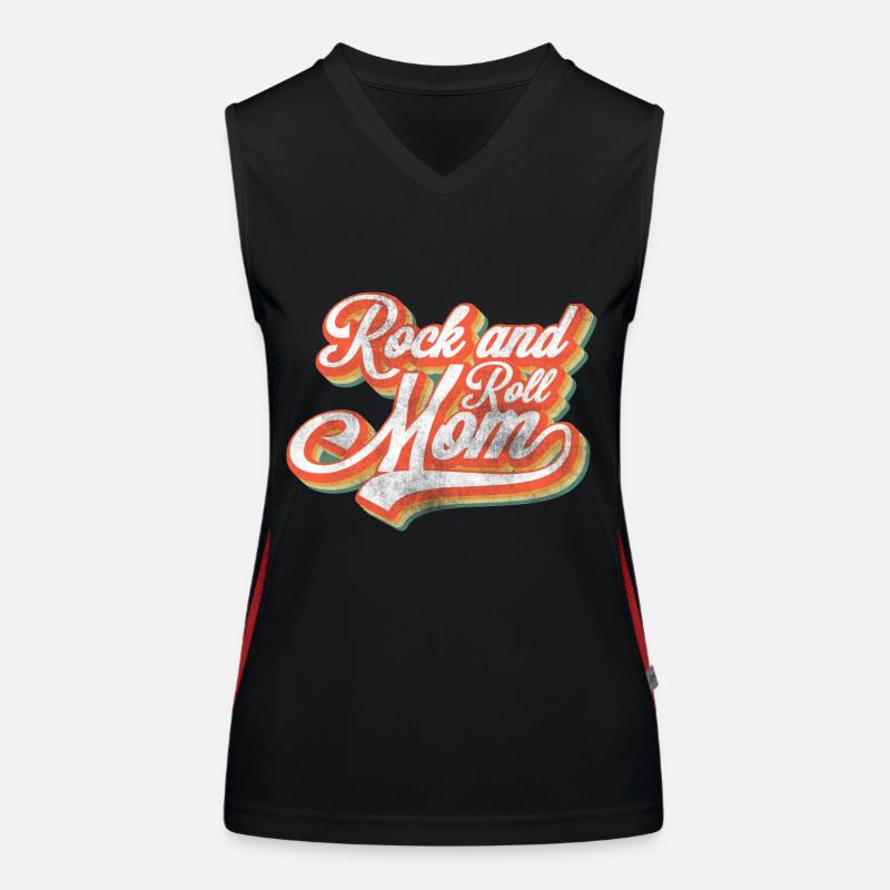 Rock and Roll Mutter Funktionelles Kontrast-Tank Top für Frauen