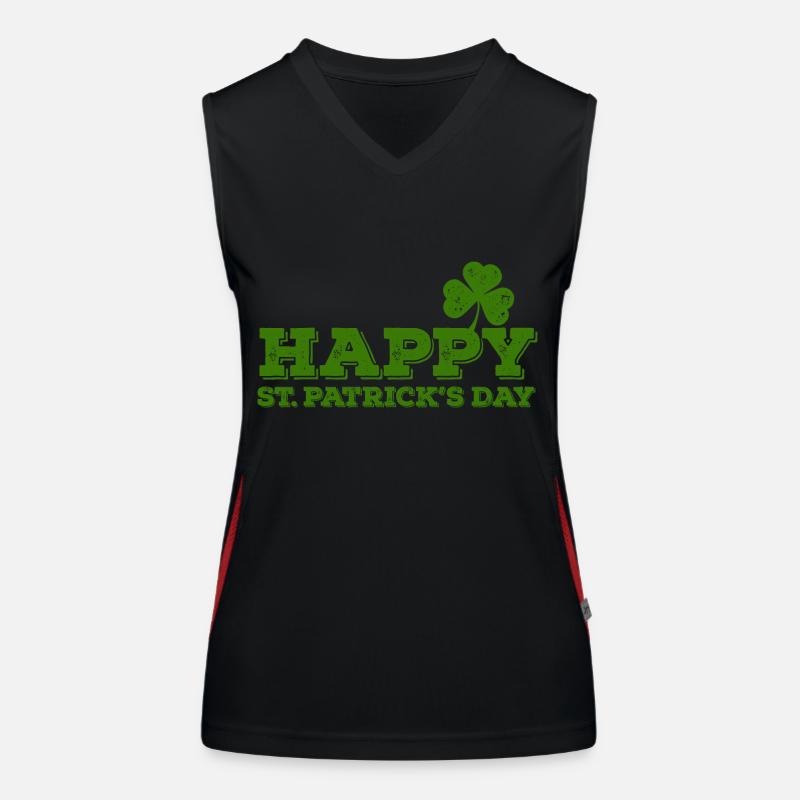 Bonne Saint-Patrick - Trèfle - Trèfle Débardeur respirant contrasté Femme