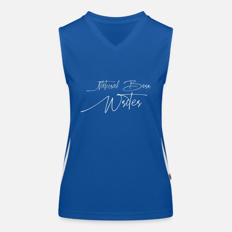 Écrivain né / Blanc Débardeur respirant contrasté Femme