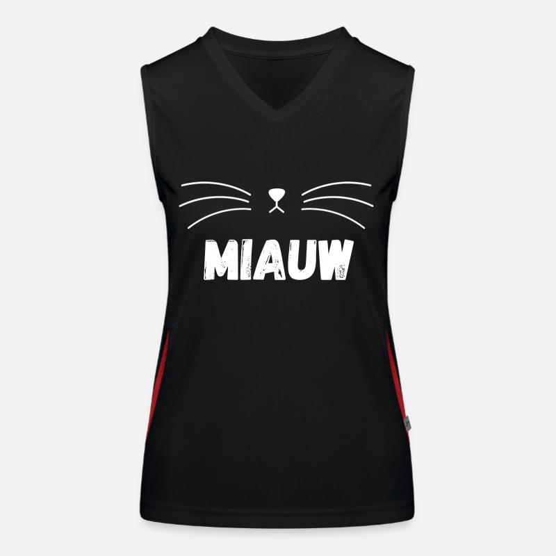 Miau-Katzen-Kätzchen Funktionelles Kontrast-Tank Top für Frauen