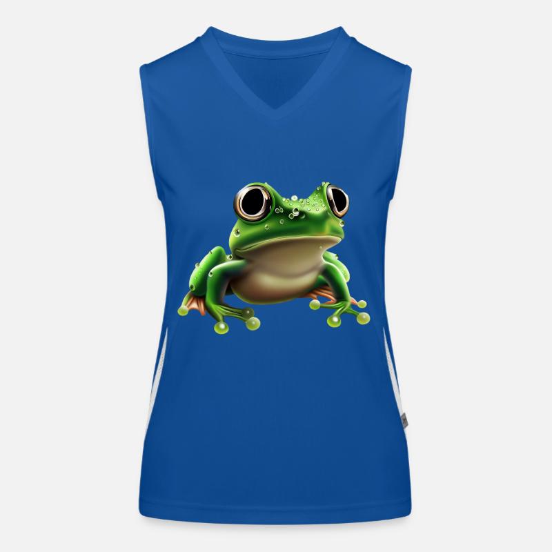Rain Frog Water Drop Frog Débardeur respirant contrasté Femme