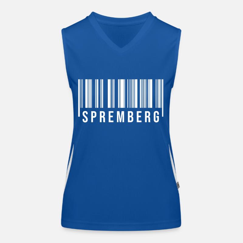 Spremberg Strichcode1 Funktionelles Kontrast-Tank Top für Frauen