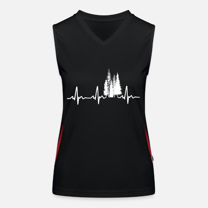 Forest Heartbeat Tree Women's Functional Contrast Tank Top