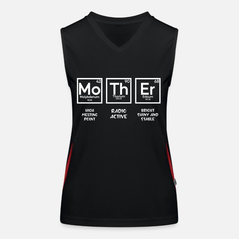 Mutter-Periodensystem Funktionelles Kontrast-Tank Top für Frauen