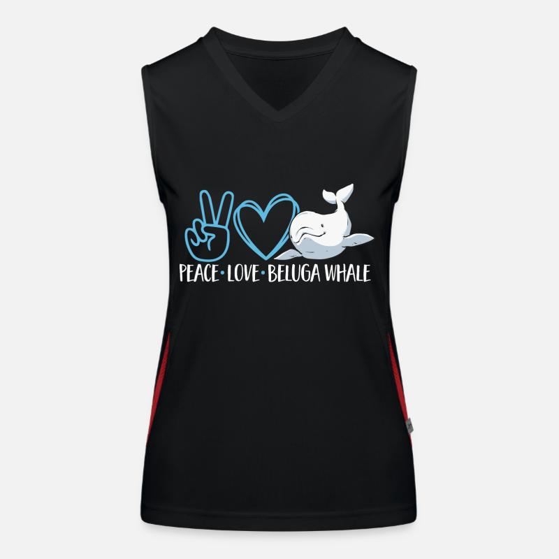 White Whale Beluga Whale Women's Functional Contrast Tank Top