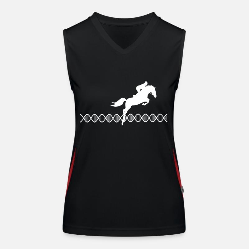 DNA Springreiten Funktionelles Kontrast-Tank Top für Frauen