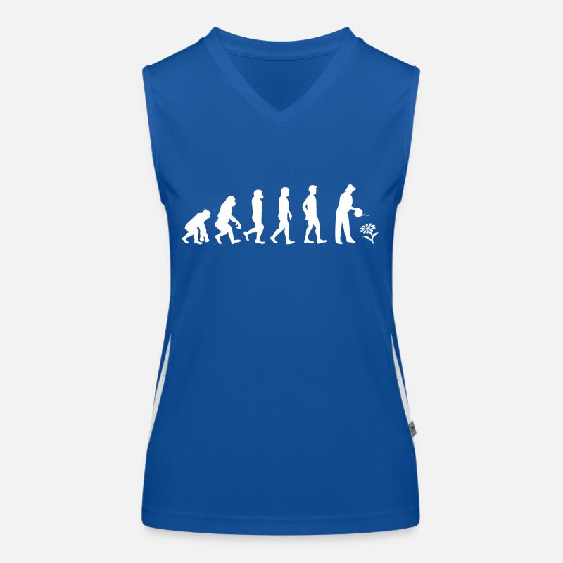 Evolution Gärtner weeiß Funktionelles Kontrast-Tank Top für Frauen