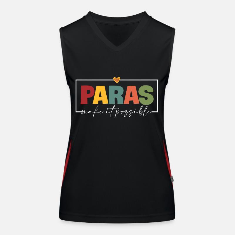 Paras rendre possible l’enseignant paraprofessionnel Débardeur respirant contrasté Femme