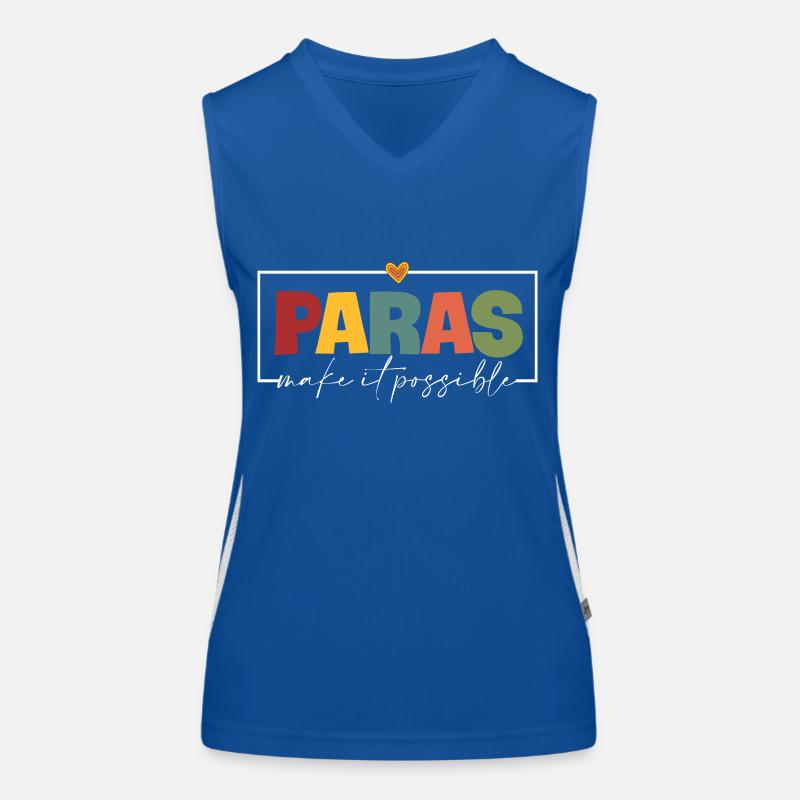 Paras rendre possible l’enseignant paraprofessionnel Débardeur respirant contrasté Femme