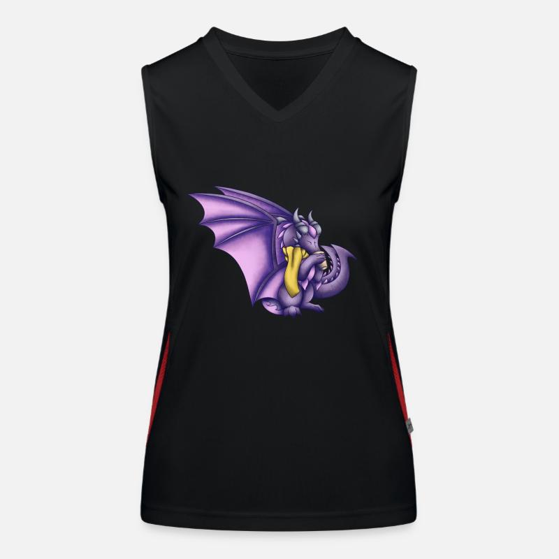 Herbst Lila Drache Funktionelles Kontrast-Tank Top für Frauen